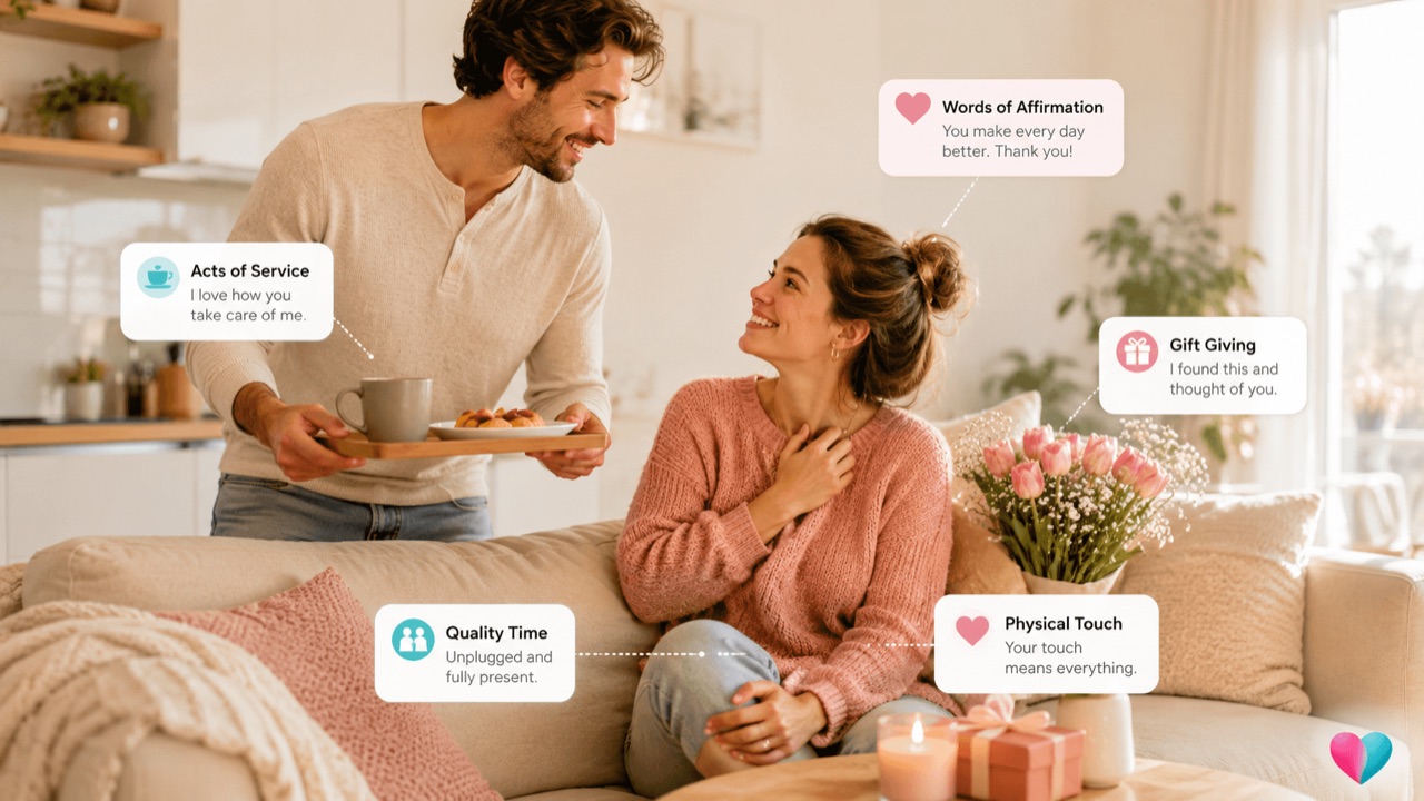 The five love languages with everyday examples for couples