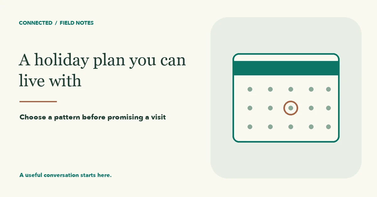 Choose a pattern before promising a visit: Name, Limit, Choose, Tell.