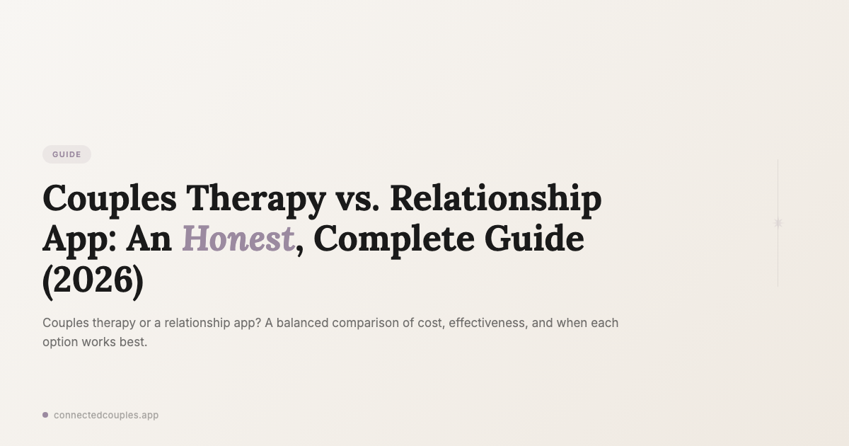 Couple sitting together on a couch having a thoughtful conversation